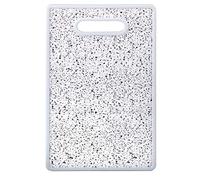 Urban Living 37 cm Small Plastic Chopping Board for Kitchen, White Marble-Effect | Dishwasher-Safe Cutting Boards for Bread, Meat & Vegetables | 37 x 22 cm Camping Cutting Board with Hanging Loop