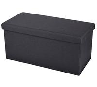 Urban living KUBE FABRIC FOLDING STORAGE BENCH BLACK 76X37,5XH37,5CM