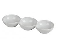 Urban Living La Ceramic - Aperitif Bowl with 3 Compartments 8 x 3 x 23.5 cm