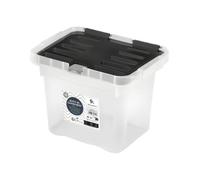 Urban Living NESSY PLASTIC STORAGE BOX 9L WITH CLIP LID BLACK 30X23XH20CM