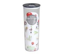 Urban Living Spaghetti Jar Plastic Tall Storage Container with Airtight Lid Multipurpose for Pasta Spaghetti Noodles Breadsticks Cereal Food Kitchen Pantry, Clear, 1.8L