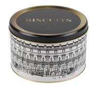 Urban Living Versailles Collection Biscuit Box Round Aged Effect Diameter 17.5 cm x Height 11 cm