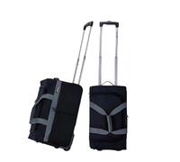 Urban London 24 Inch Medium Suitcase - Lightweight Softside Wheeled Luggage with 2 Wheels, Telescopic Handle, Travel Trolley Case for Holidays & Business Travel (Black and Gray)