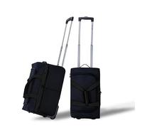 Urban London 24 Inch Medium Suitcase - Lightweight Softside Wheeled Luggage with 2 Wheels, Telescopic Handle, Travel Trolley Case for Holidays & Business Travel (Black)