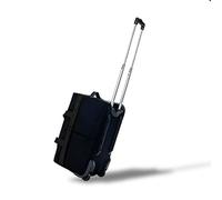 Urban London 34-Inch Foldable Travel Trolley Bag with Wheels Lightweight 600D Cabin Duffel Carry-On Suitcase for Business and Vacation Durable Luggage Black