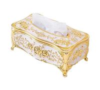 Urban London FactoryTissue Box Rectangular Tissue Covers Reusable Clear Facial Tissue Container Desktop Exquisite Design Acrylic Plating Tissue Dispenser for Hotels Offices Silver (Gold)
