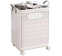 Urban London Foldable Yoga Mat Storage Rack with Wheels Ventilated PP Workout Equipment Organizer Basket for Home Gym Foam Rollers Yoga Balls & Exercise Accessories Rectangular Laundry Hamper