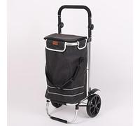 Urban London Max Load 60Kg Large Foldable Shopping Cart Wheels Stair Climbing Grocery Trolley Insulated Shopping Bag Heavy Duty Pulling Cart Portable Utility Cart Groceries Laundry & Travel (GREY)
