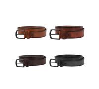 Urban London Men's Genuine Leather Belts For Casual, Buckled Designer 100% Genuine Buffalo Leather Belts for Mens Milano Collection Square Buckle - 4cm width