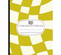 Urban Market Paper: Composition Notebook - Chartreuse Checkmate: College Ruled | 200 Pages | 7.5 x 9.25 in | Chartreuse Green Checkered Wavy Aesthetic ... Office, School, Writing or Everyday Use