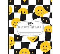 Urban Market Paper: Composition Notebook: Happy Grid - Classic | College Ruled | 200 Pages | 7.5 x 9.25 in | Smiley Checkerboard Aesthetic Notebook for School, Journaling, Writing, or Everyday Use