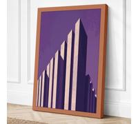 Urban Monument Art Deco Canvas Wall Art Print 18x12 Inch (46 x 30 cm)