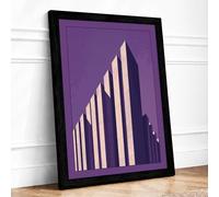 Urban Monument Art Deco Framed Wall Art Print A4 Black | Ready to Hang, Premium Gi Paper, Fade-Resistant Inks, Securely Packaged, UK Made