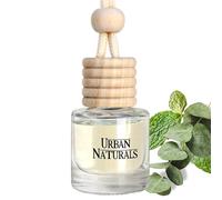 Urban Naturals Car Air Freshener Diffuser - Eucalyptus Spearmint Scent, 45 Day Long Lasting Scent, Made in USA, Glass & Wood, Hanging Design + Air Vent