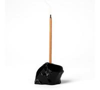 Urban Nest Natural Crystal Incense Holder, Decorative Healing Stone for Meditation, Energy Cleansing, Emotional Healing, Spiritual Growth & Home Decor (3-5cm, Obsidian)