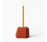 Urban Nest Natural Crystal Incense Holder, Decorative Healing Stone for Meditation, Energy Cleansing, Emotional Healing, Spiritual Growth & Home Decor (3-5cm, Red Jade)