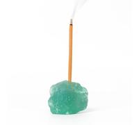 Urban Nest Natural Crystal Incense Holder, Decorative Healing Stone for Meditation, Energy Cleansing, Emotional Healing, Spiritual Growth & Home Decor (3-5cm, Green Fluorite)