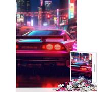 Urban Night Drift Jigsaw Puzzles 1000 Pieces for Teenagers Boost Memory And Cognitive Function Calm Peaceful Leisure Activity (38X26cm)