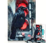Urban Omen︰ The Raven at Red 1000-piece Jigsaw Puzzles Brain Training Fun Tight Interlock No Gaps Bonding Activity for Loved Ones (38x26cm)