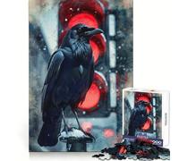 Urban Omen︰ The Raven at Red Jigsaw Puzzle for Adults 1000 Pieces Mind Exercise Pleasant Leisure Exact Cut Birthday Present (50x75cm)