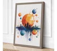 Urban Orbit Modern Canvas Wall Art Print 36x24 Inch (91 x 61 cm)
