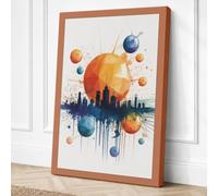 Urban Orbit Modern Canvas Wall Art Print 36x24 Inch (91 x 61 cm)
