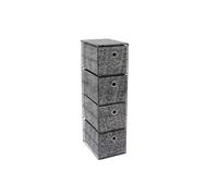 Urban Paper 4 Drawer Storage Unit JVL Grey One Size