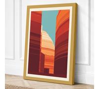 Urban Passage Geometric Canvas Wall Art Print 30x20 Inch