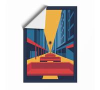 Urban Perspective Modern Unframed Wall Art Print A3 (42×29.7cm), Wall Decor for Living Room, Bedroom, Office & Home, Art Gift