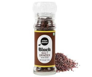 Urban Platter Black Rock Salt Grinder, 100g (Sendha Namak | Easy to Grind | Free from Micro-Plastics | Pure & Natural | Rich in Natural Minerals)