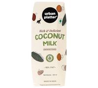 Urban Platter Unsweetened Coconut Milk, 250ml [18% Fat, Additive-free, Made in India, 100% Pure, Clean label]