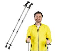 Urban Poling ACTIVATOR2 Dark Grey/Cyan, 1 Pair - For Users up to 6 Feet - Lightweight Aluminium Nordic Walking Poles - Foldable & Adjustable Hiking Gear - Handle