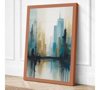Urban Reflections Modern Canvas Wall Art Print 30x20 Inch (76 x 51 cm)