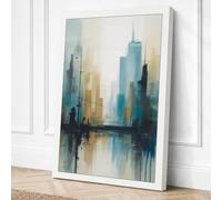 Urban Reflections Modern Canvas Wall Art Print 30x20 Inch (76 x 51 cm)