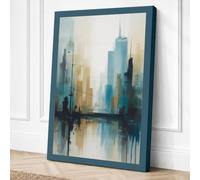 Urban Reflections Modern Canvas Wall Art Print 36x24 Inch (91 x 61 cm)