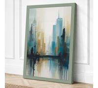 Urban Reflections Modern Canvas Wall Art Print 36x24 Inch (91 x 61 cm)