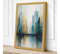 Urban Reflections Modern Canvas Wall Art Print 36x24 Inch (91 x 61 cm)