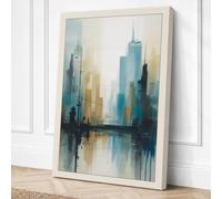 Urban Reflections Modern Canvas Wall Art Print 36x24 Inch (91 x 61 cm)