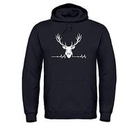 Urban Road Adults Hoody - HNT501 Stag ECG Logo - CustomPX Black