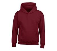 Urban Road Kids Heavy Blend Plain Hoodie Sweatshirt Hooded Top for Boys & Girls Maroon