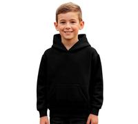 Urban Road Kids Heavy Blend Plain Hoody Hooded Sweatshirt Top for Boys & Girls (13 Years, Black)