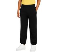 Urban Road Kids Heavy Blend Plain Jogging Bottoms Trousers for Boys & Girls Black
