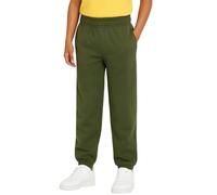 Urban Road Kids Heavy Blend Plain Jogging Bottoms Trousers for Boys & Girls Military Green