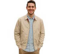 Urban Road Mens Classic Vintage Harrington Bomber Jacket Beige