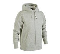 Urban Road Mens Plain Hooded Sweatshirt | Zip Top (5XL, Grey)