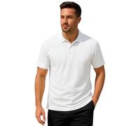 Urban Road Mens Premium Comfort Fit Polo Shirt - Short Sleeve, Plain, Classic Knitted Collar, 50/50 Cotton Polyester, 220gsm, Casual & Workwear