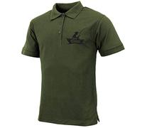 Urban Road Mens Premium Comfort Fit Short Sleeve Gone Fishing Polo Shirt Summer Top (Military Green, 4XL)