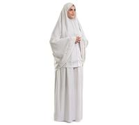 Urban Rugs Two-Piece Islamic Prayer Wear - Modest Isdal in Multiple Styles (Regular Size, Gardenia)