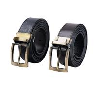 Urban Saga Co. Reversible Leather Belts for Men | 2 Colours in 1 Belt | Black & Brown | 100% Genuine Leather | Adjustable Trim-to-Fit | Sizes 30”-64” |