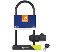 urban 12U300 High Security Bicycle U Lock, Lightweight & Wide 15mm/0.59in Hardened Steel Shackle, Double Locking Mechanism, Anti-Pick Lock, Easy Transport Holder, Anti Theft for Bike E Scooter Ebike